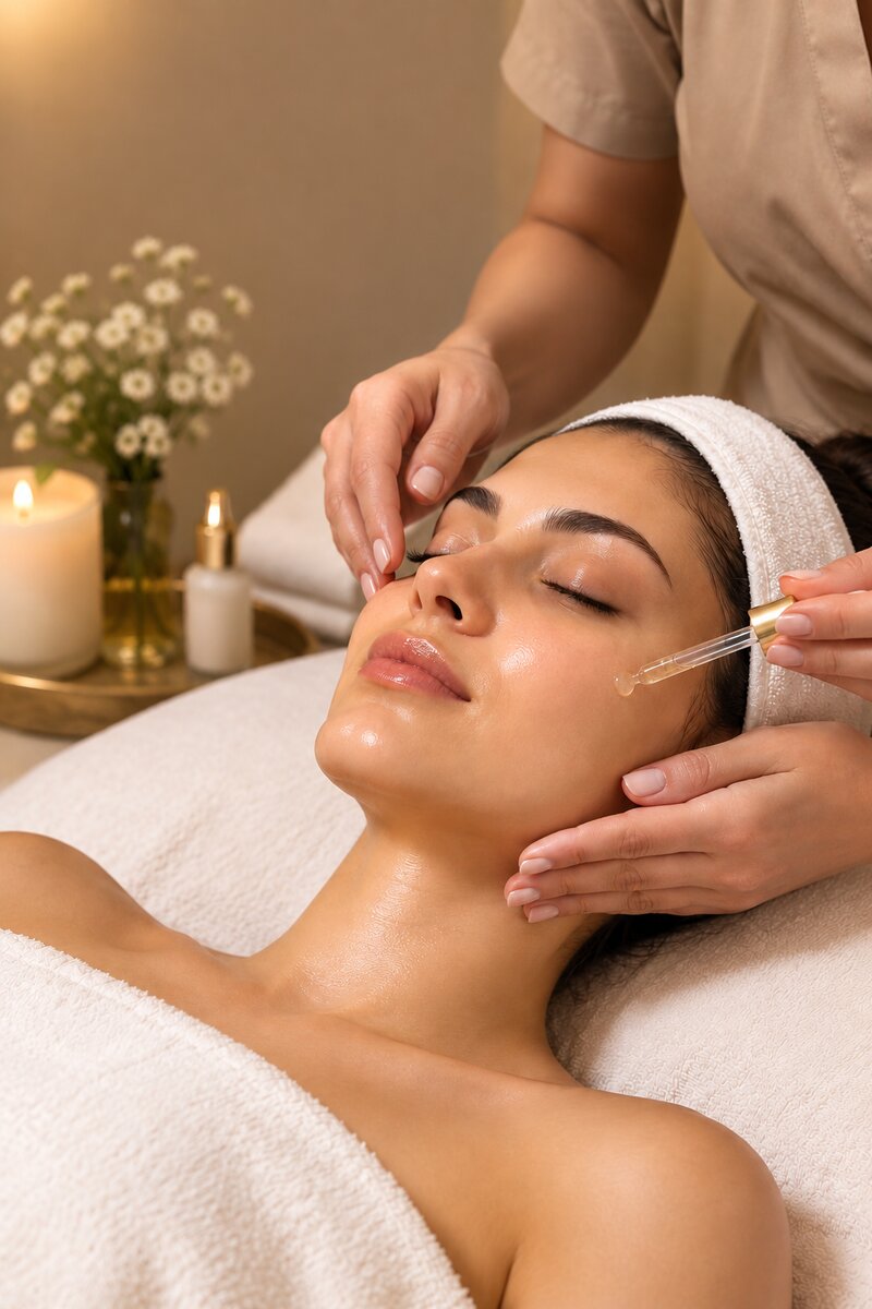 The signature serum, mid-pour.
